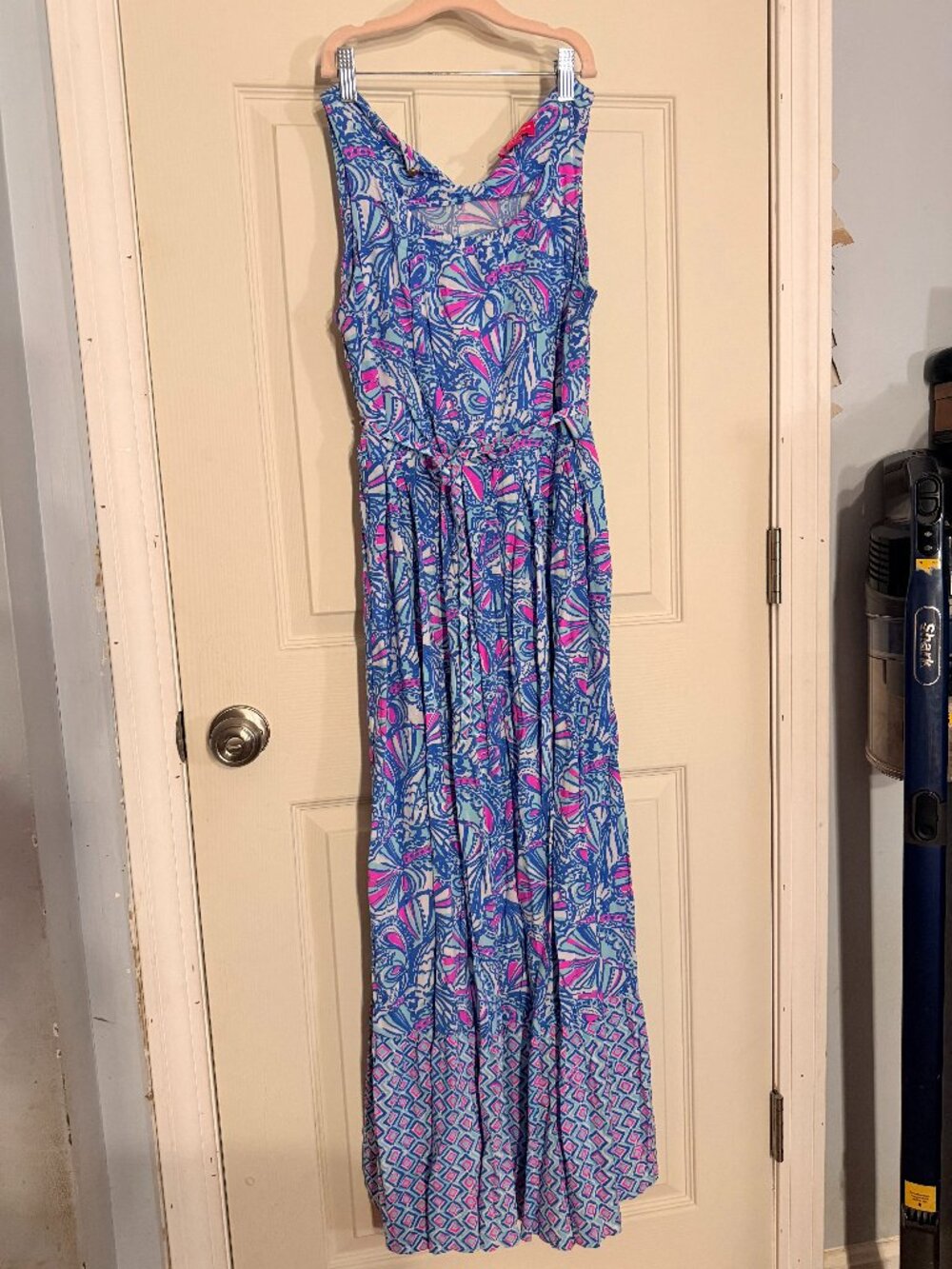 Lilly Pulitzer X Target 2015 Maxi Dress XL 14/16 Blue Pink Floral Paisley